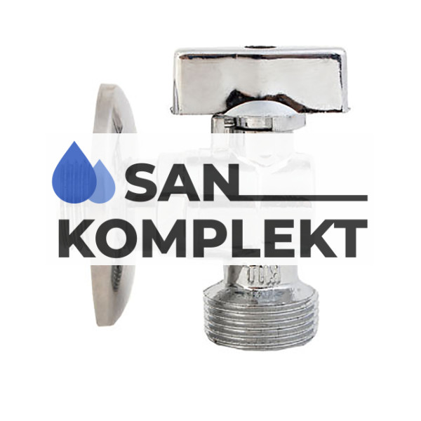 Угловой кран 1/2"-1/2" матовый без сетки TIM BL5811A