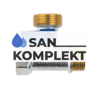 Трехпроходной кран для стиральной машины 1/2&quot;-3/4&quot;-1/2&quot; TIM BL5807