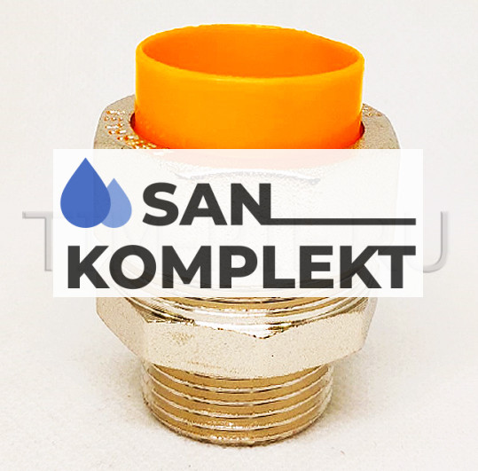 Муфта диэлектрическая 3/4*20 нар.резьба  для газа никелированная Zeissler ZTI.671.002005N