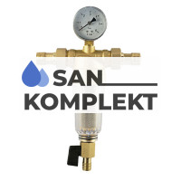 Фильтр с манометром стеклянный корпус 1&quot; нар-нар. TIM JH-3002