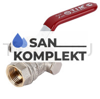 Кран шаровой муфтовый ДУ-1/2-1/4 с дренажем и воздухоотводчиком TIM BV218-02N