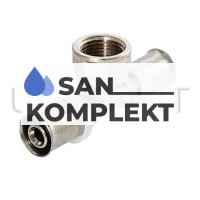 Пресс-фитинг Тройник 20*1/2 внутр. никелированный TIM F-T2002FN