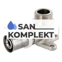 Пресс-фитинг уголок 16*1/2 М с креплением с наружной резьбой TIM F-ZL1602MN