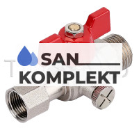 Кран шаровой Ду-1/2*1/2 ВН-НР для подключения манометра TIM BV214-C0202N