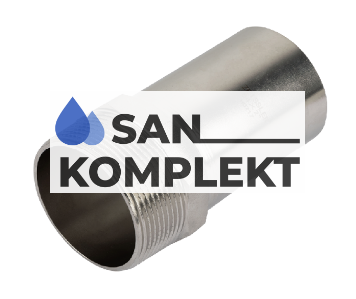 Фитинг из нержавеющей стали – вставка с наружной резьбой 42*11/2 TIM ZTI.506.004208