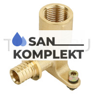 Уголок установочный ДУ-16*(2.2)*3/4 внутр. PEX под зажимную гильзу TIM H-ZL1603F