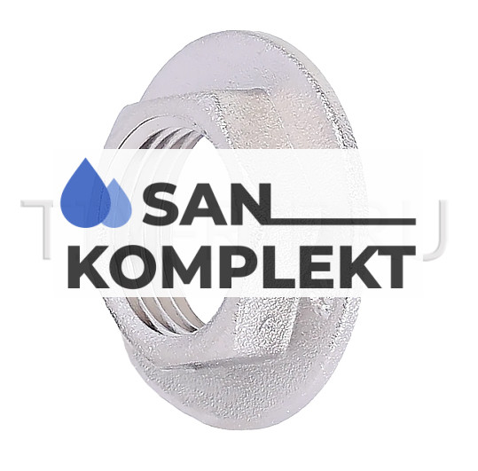 Контргайка никелированная с ребордой ДУ-1/2F ZEISSLER ZSr.167.0204