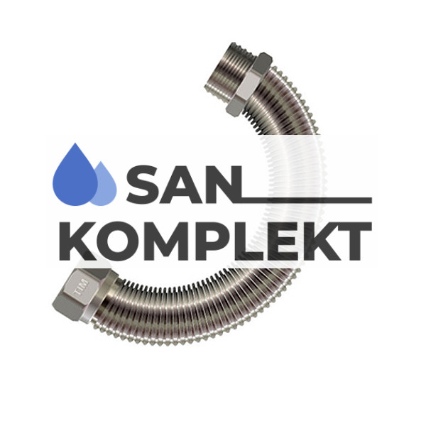 Подводка редукционная из нерж. стали сильфоного типа 3/4" г/ш (500-1000мм) TIM C-H500-033MF