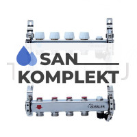 Коллекторный блок из нержавеющей стали 1*3/4 -6 выхода для отопления ZSc.406.0606S