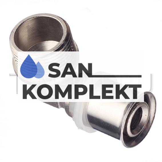 Пресс-фитинг Уголок ДУ-16х1/2 Нар. Резьба TIM F-L1602MN