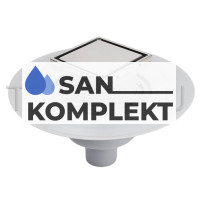 Трап для душа под плитку 10x10 горизонтальный сухим затвором и гидрозатвором ZSd.1201.1002