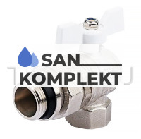 Кран шаровой 1&quot; угловой с полусгоном и дополнительным уплотнением TIM DE2237N