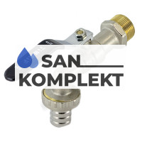 Кран водоразборный, присоединение 1/2&quot; внутренняя - штуцер под шланг DE1224F