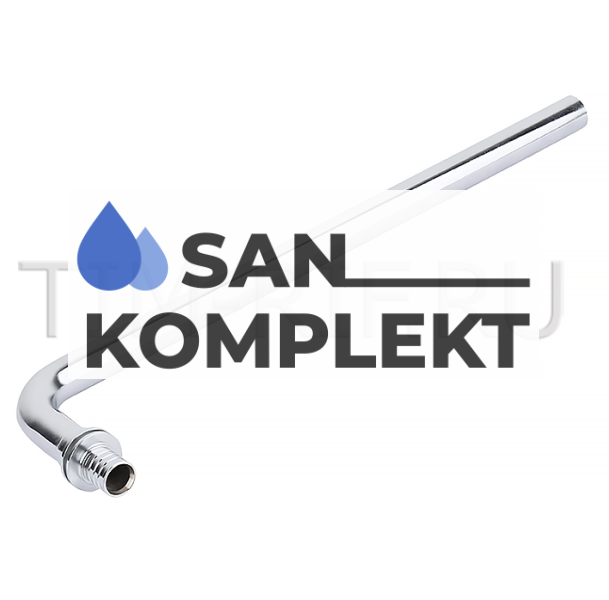 Г-образная трубка для подключения радиатора Ø 16*2.2-250 мм TIM H-L1602-25