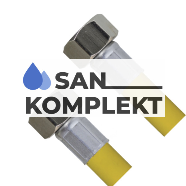 Шланг для газа в оплётке с PVC покрытием 1/2" г/г-180 см TIM C-GP26-18