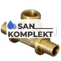 Тройник ДУ-16*(2.2)*3/4 наружн. PEX под зажимную гильзу TIM H-T1603M