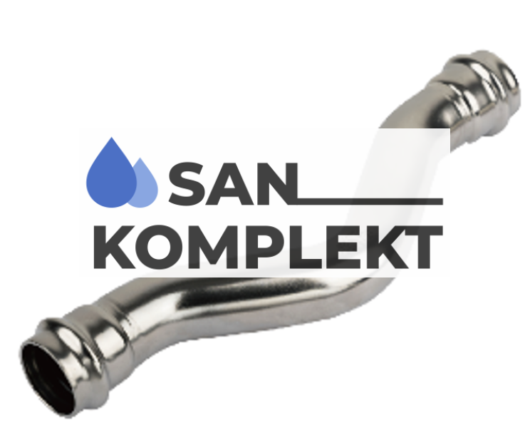 Двухраструбный обвод из нержавеющей стали 28*28 TIM ZTI.571.002828