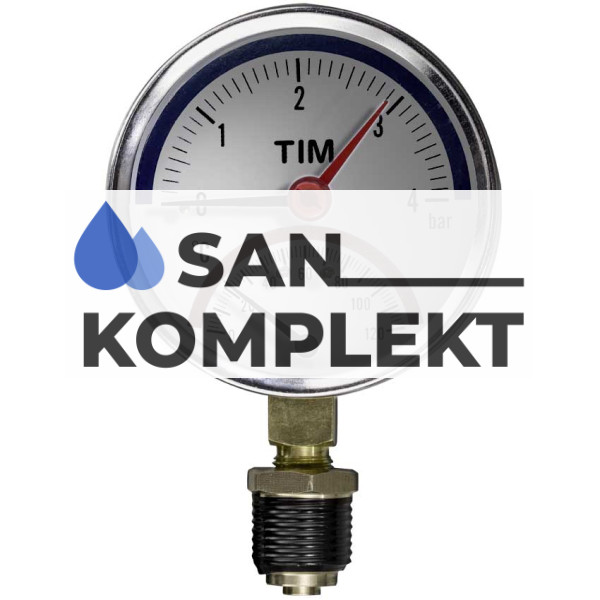 Термо-Манометр радиальный 4 бар TIM Y-80-4bar