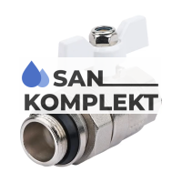 Кран шаровой 1/2 прямой с полусгоном и дополнительным уплотнением TIM DE2231N