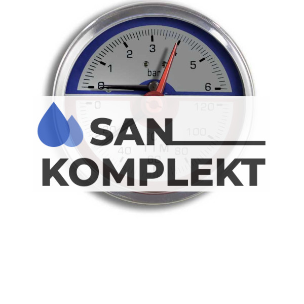 Термо-Манометр аксиальный 16 бар TIM Y-80T-16bar