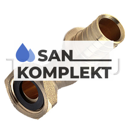 Уголок аксиальный ДУ-16*2,2 x 3/4 накидная гайка TIM H-L1603F(A)