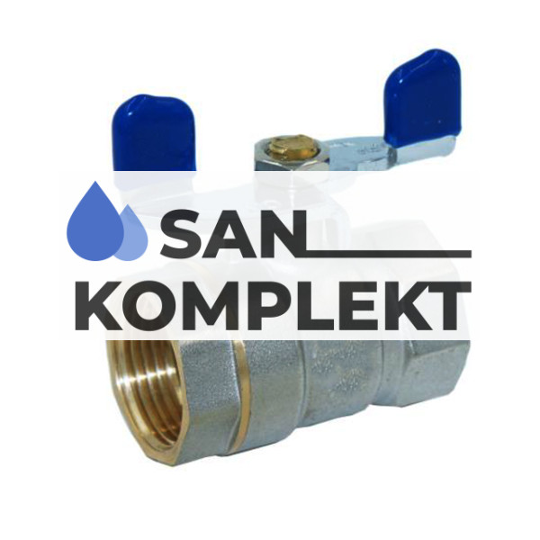 Кран шаровой эконом класса 1/2" г-г бабочка TIМ V02FF-1