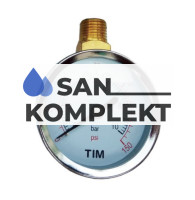 Манометр радиальный 10 бар, с верхним подключением TIM Y-50C-10bar