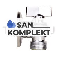 Угловой кран 1/2&quot;х3/8&quot;х10мм  с отражателем хром. TIM BL5833