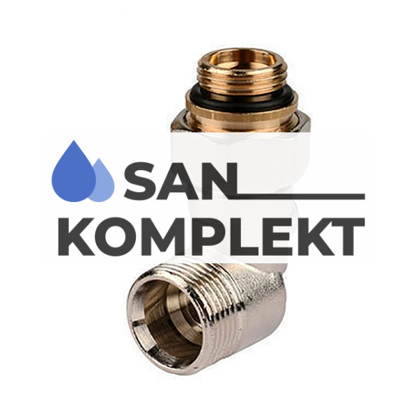 Кран для нижнего подключения радиатора угловой 3/4*3/4 TIM ME321AC