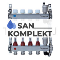 Коллекторный блок из нержавеющей стали 1*3/4 -3 выхода с расходомером ZSc.405.0603S