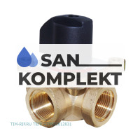 Четырёхходовой поворотный смесительный клапан ДУ-1 ручная регулировка TIM BL3814