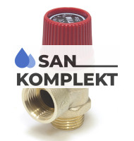 Предохранительный клапан красн.1.5бар 1/2&quot; г-ш TIM BL22MF-K-1.5bar