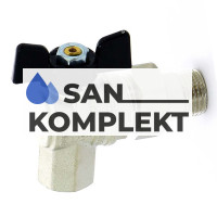 Кран шаровый с американкой угловой Bugatti D 1/2 BG-594