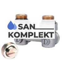 Мультифлекс узел для нижнего углового подключения с шаровым краном TIM ME221AC