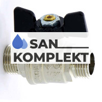 Кран шаровой полнопроходной Bugatti D 3/4 НН  бабочка BG-327