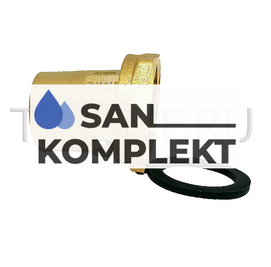 Соединение 11/2*1 вр-вр с накидной гайкой со встроенным шаровым краном TIM HVS046