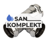 Трехраструбный пресс-тройник из нержавеющей стали 18*18*18mm ZEISSLER ZTI.531.181818