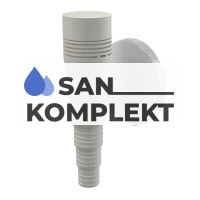 Сифон для стиральной машины наружный белый с разрывным клапаном AlcaPlast APS5