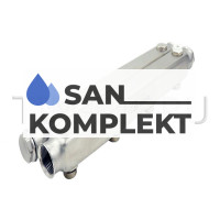 Коллектор из нержавеющей стали с межосевым расстоянием выходов 100 мм 1*1/2 (3 выхода) TIM ZSc.404.060403S