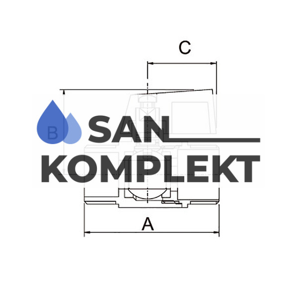 Мини кран 1/2 ш-ш TIM DE22MM