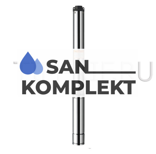 Скважный насос с кабелем 40м, 3-750Вт TIM AM-QJD3/224-0.75