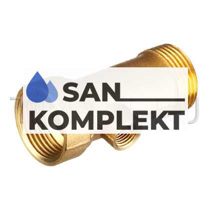 Штуцер латунный 3-х выводной 1"х1/4х1"FMM. 90мм TIM X003-90A