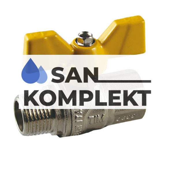 Кран шаровый  для газа 3/4" г-ш баб. TIM DE123H