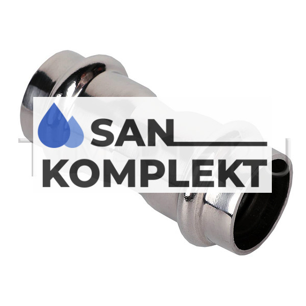 Двухраструбная пресс-муфта из нержавеющей стали 22*18mm ZEISSLER ZTI.503.002218