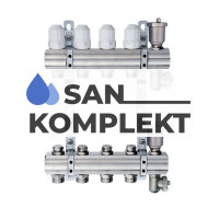 Коллекторная группа 1&quot;, 2 хода латунный корпус без расходомера и кранов TIM KB002