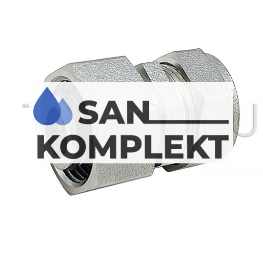 Муфта 15*3/4  евроконус никелированная 15*3/4 ZTI.614.001505 EN