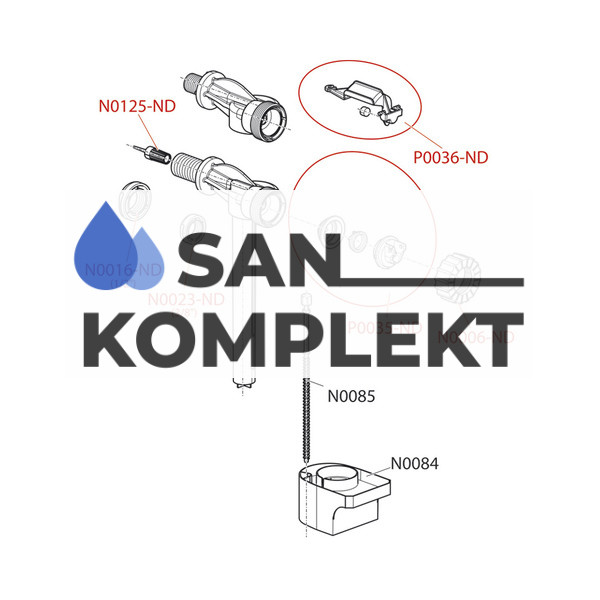 Впускной механизм 3/8 нижний подвод AlcaPlast A15-1