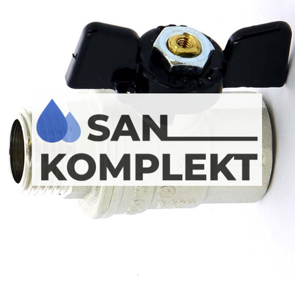 Кран шаровой полнопроходной Bugatti D 1" ВН бабочка BG-307