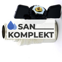 Кран шаровой полнопроходной Bugatti D 1&quot; ВН бабочка BG-307