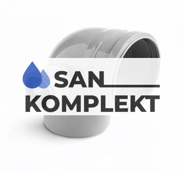 Отвод D 110х90* с выходом 50 левый